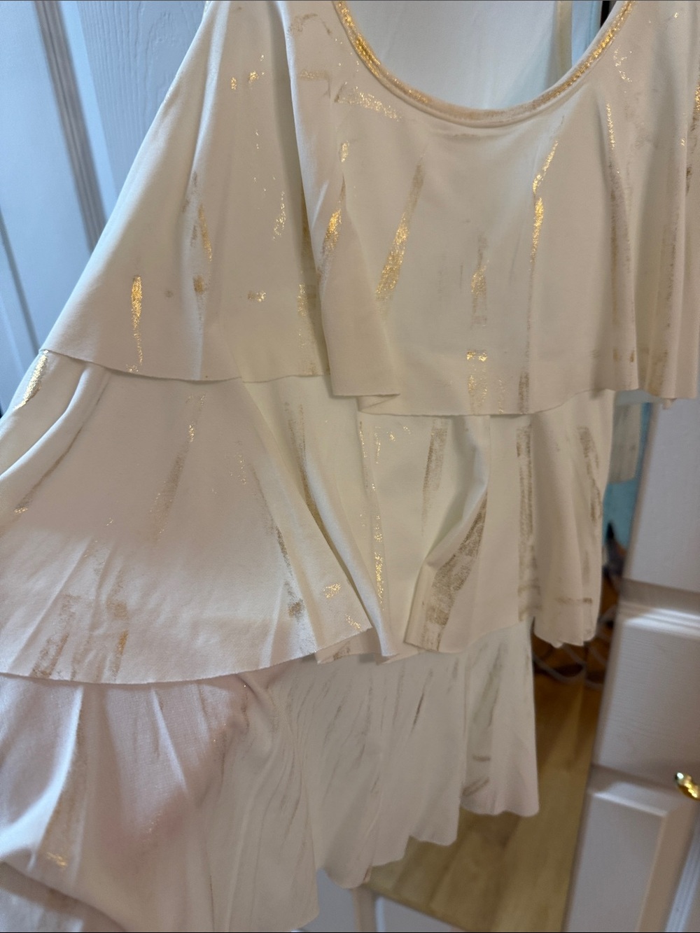 Ivory Tiered Ruffle Tank Top - Picture 2 of 4